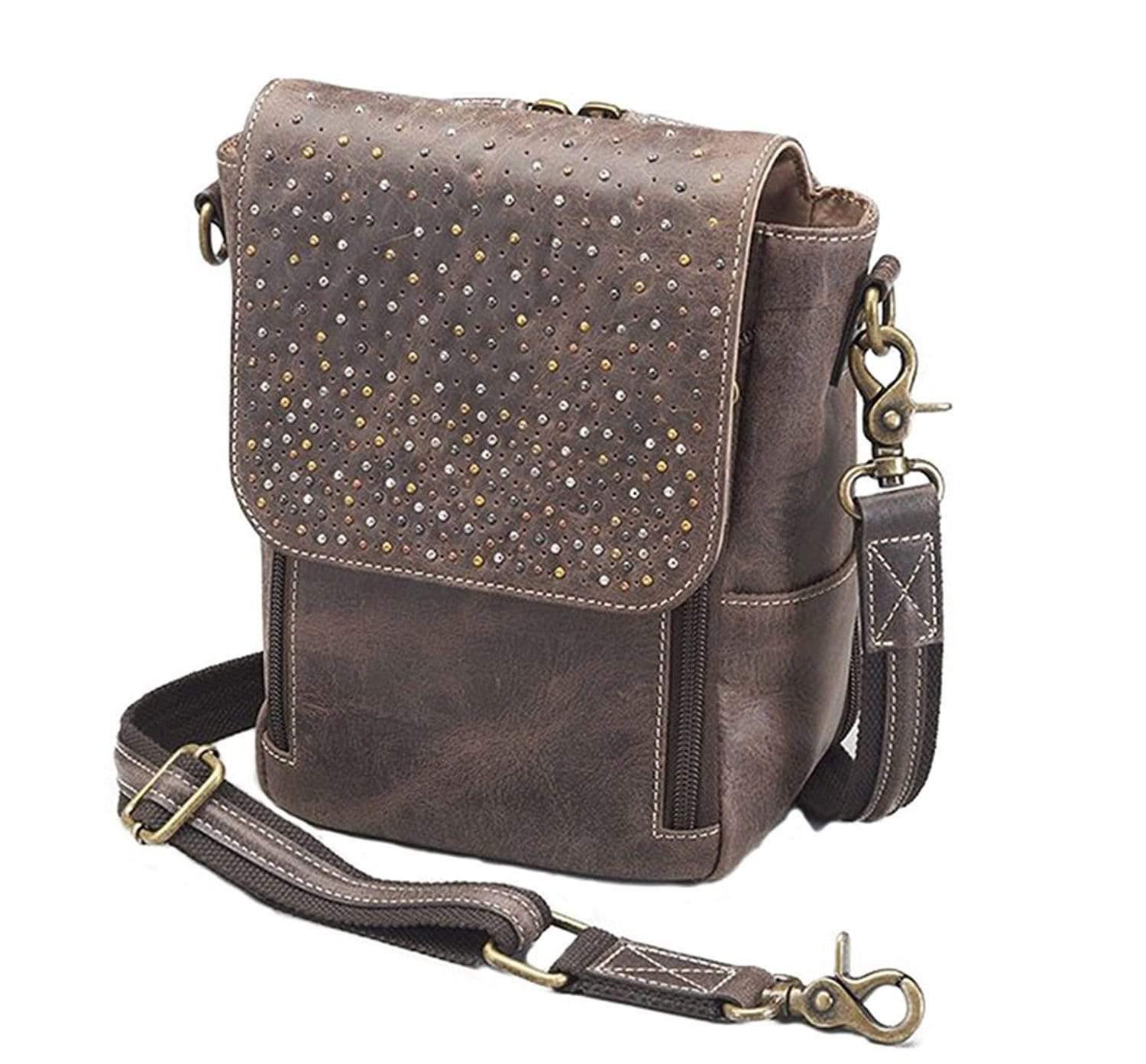 Car Flap Distressed Full-Grain Leather Messenger Bag