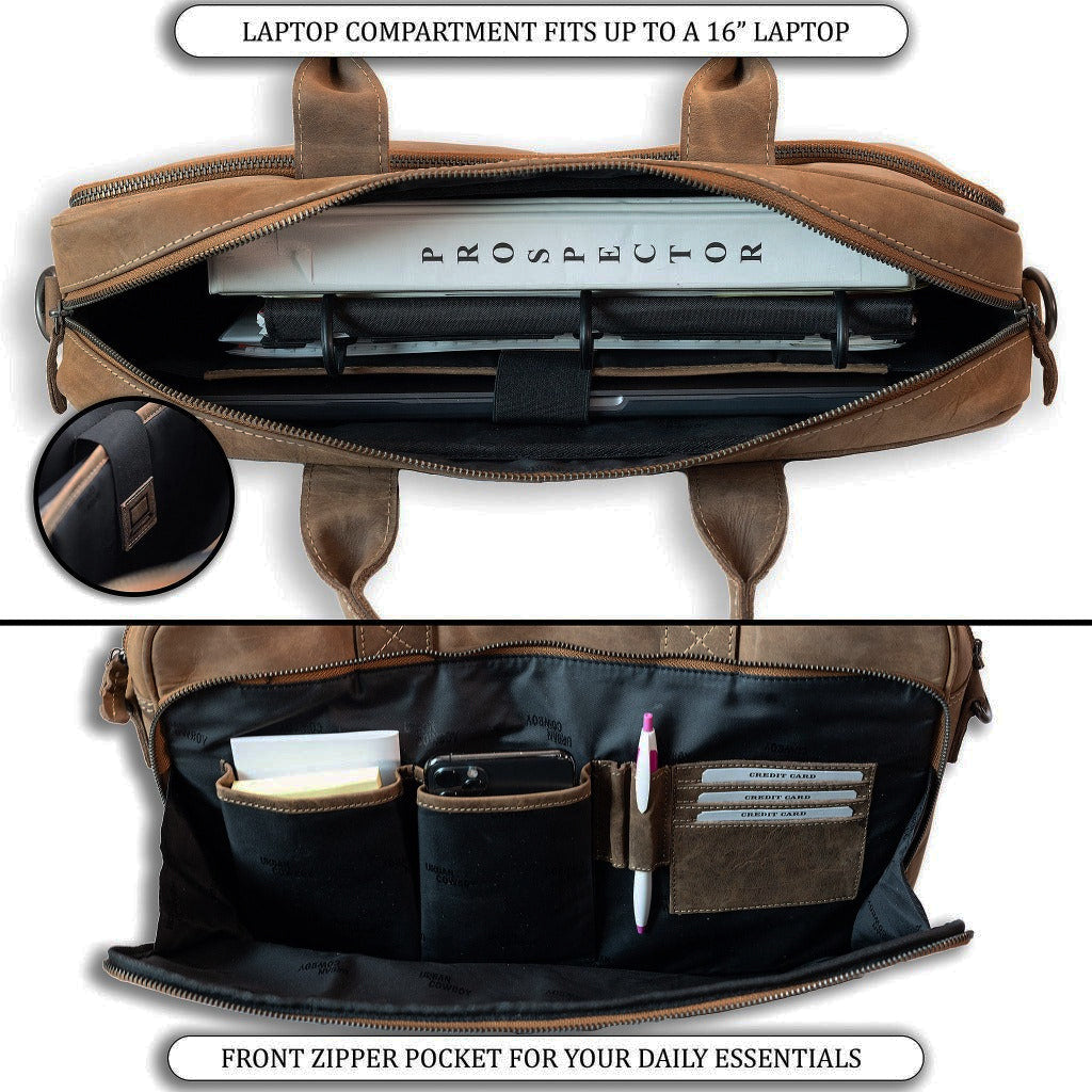 Leather Briefcase by UC Leather (Does not have Concealment Pocket)