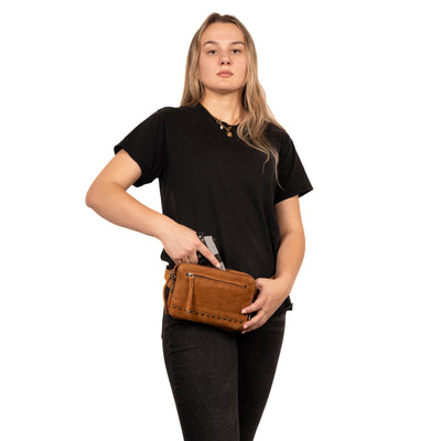 Concealed Carry Kailey Leather Purse Pack by Lady Conceal