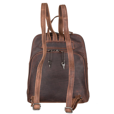 Concealed Carry Jayden Leather Backpack - Locking Concealment Bag for Pistol - Outdoors Gun Bag - Women's Conceal Carry Purse for Firearm - Women Gun Users - gun carrier backpack - best gun carrying backpack- best gun carry backpack - Pistol and Firearm Bag - Western Hide Backpack - Boho Stylish Backpack for Women - Universal Holster Bag - Marley Unisex Backpack - Women's Concealed Carry Bag pack - premium leather backpack