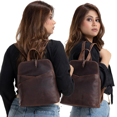 Concealed Carry Jayden Leather Backpack - Locking Concealment Bag for Pistol - Outdoors Gun Bag - Women's Conceal Carry Purse for Firearm - Women Gun Users - gun carrier backpack - best gun carrying backpack- best gun carry backpack - Pistol and Firearm Bag - Western Hide Backpack - Boho Stylish Backpack for Women - Universal Holster Bag - Marley Unisex Backpack - Women's Concealed Carry Bag pack - premium leather backpack