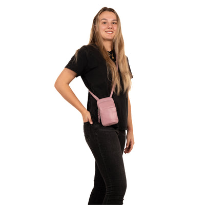 Shay Leather RFID Crossbody by Lady Conceal