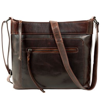 Concealed Carry Delaney Leather Crossbody -  Locking Crossbody for Pistol -  Designer Concealment Crossbody bag-   Discreet Conceal and Carry Crossbody for Women -  Designer Leather Crossbody CCW Bag -   Locking Conceal and Carry Purse with Universal Holster for Handguns - Best Crossbody for Concealed Carry