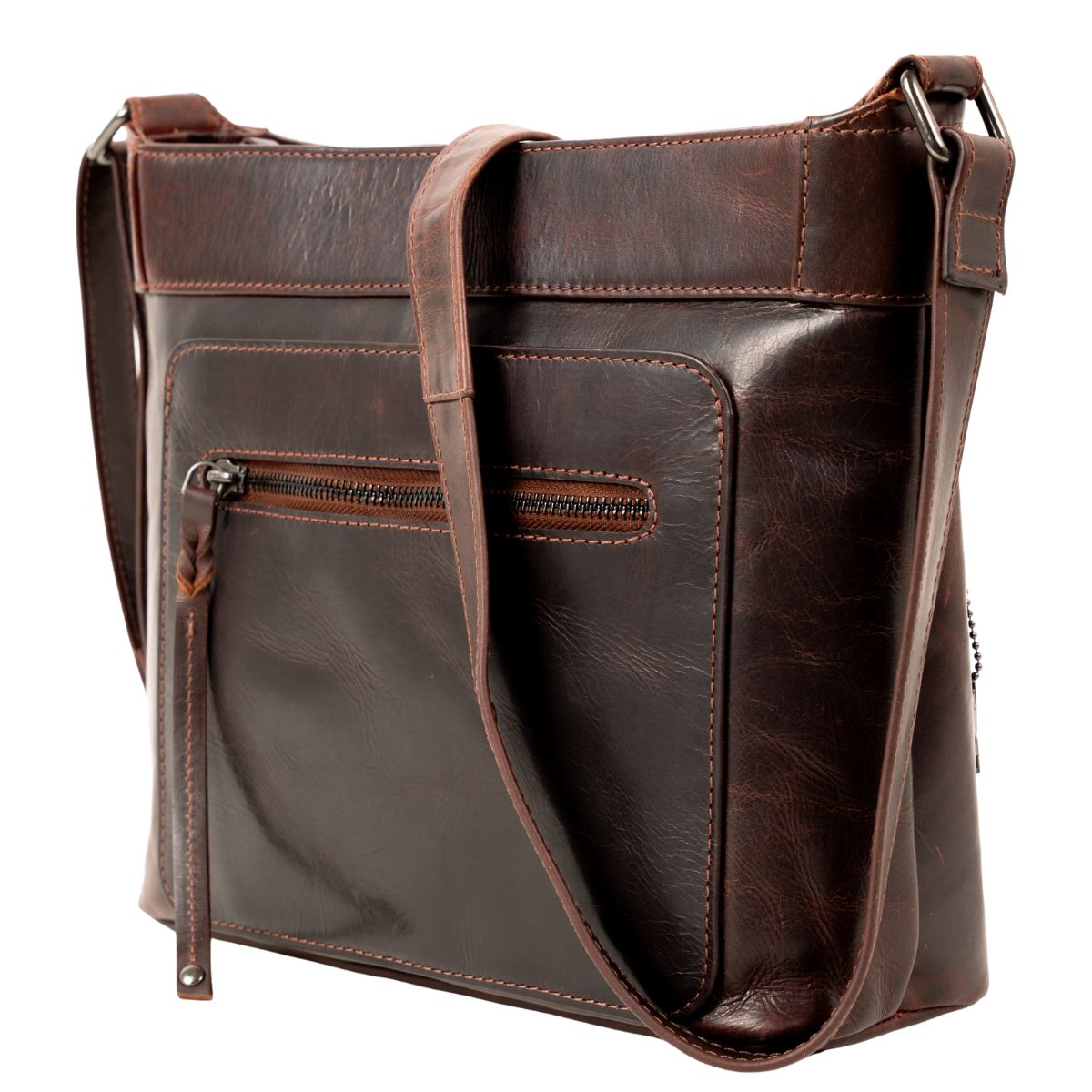 Concealed Carry Delaney Leather Crossbody -  Locking Crossbody for Pistol -  Designer Concealment Crossbody bag-   Discreet Conceal and Carry Crossbody for Women -  Designer Leather Crossbody CCW Bag -   Locking Conceal and Carry Purse with Universal Holster for Handguns - Best Crossbody for Concealed Carry