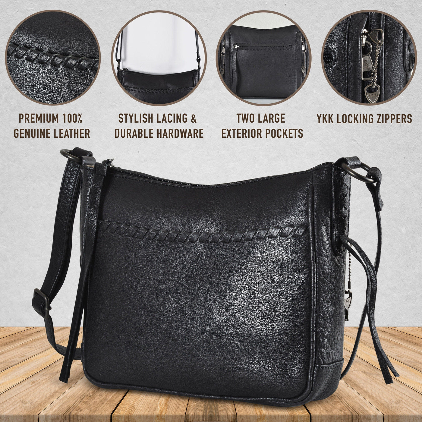 Cheetah Print Hair-On Leather Hide | Concealed Carry Crossbody, Shoulder  Bag | Mid-Size Bag | Locking Exterior Concealment Pocket